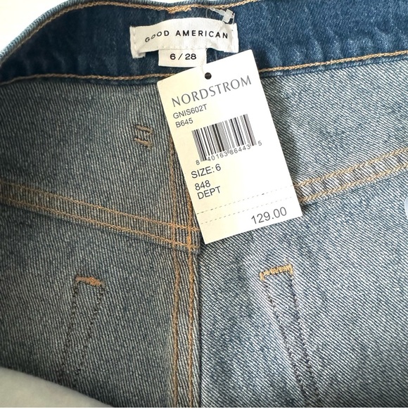 GOOD AMERICAN Good 90s Denim Shorts Size 6 - Picture 6 of 7